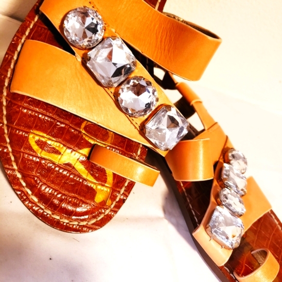 SAM EDELMAN LG. Crystal Emb.Leather Sandal-NEW-8.5 - Picture 8 of 9